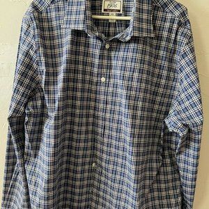 NWT JOS A BANKS  SLIM BUTTON DOWN BLUE MENS LONG SLEEVE SHIRT SZ XXL